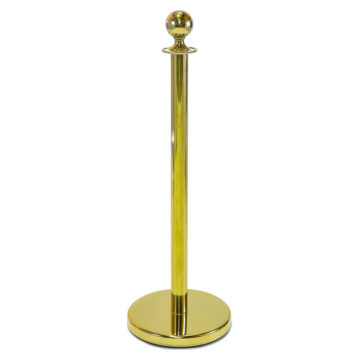 Bollard - Gold - Metal, Entries and Barrier – Event Hire, Sunshine Coast