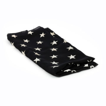 Chair topper - Black with silver stars - Sheer, Event Linen | Sashes ...