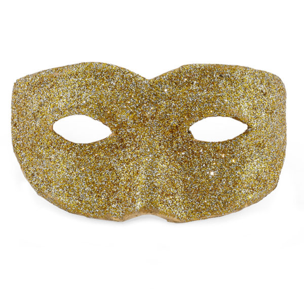 Gold glitter masks.