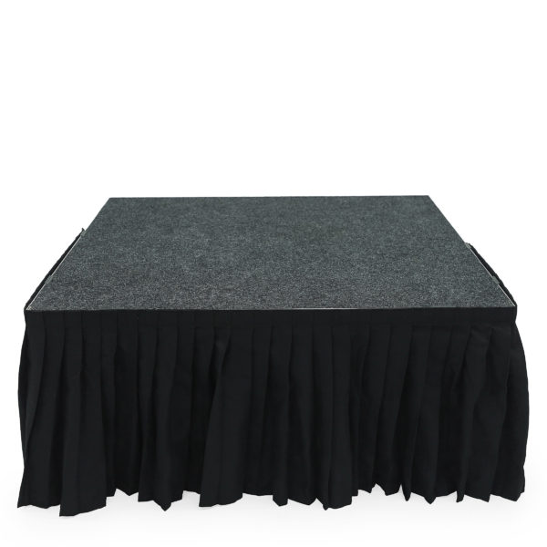 Black stage skirting to surround the stage.