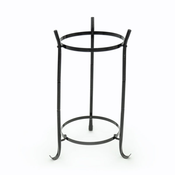 Ice bucket stand for use with ice buckets to provide drinks at arms length allowing guests to help themselves.