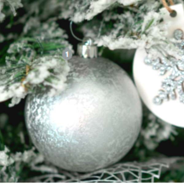 Christmas Tree - Silver Snow, Christmas Items – Event Hire, Sunshine Coast